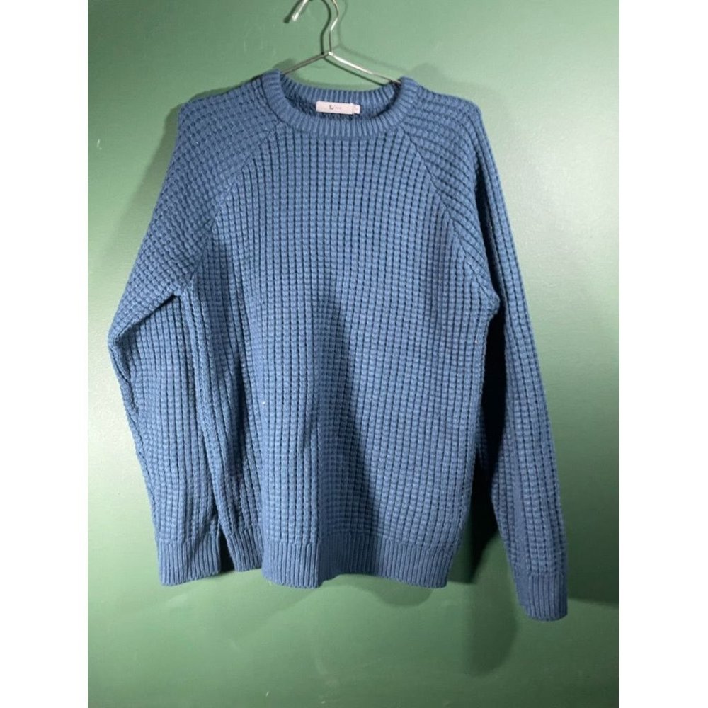 TU - Men's Blue Long Sleeve Knit Sweater - Size M